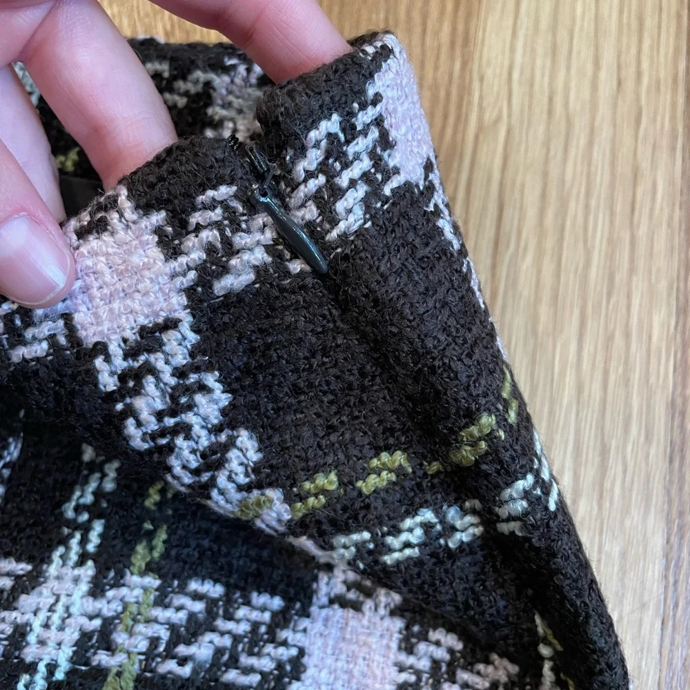 Favorite Daughter Chocolate Brown Plaid Mini Skirt - Picture 3 of 6